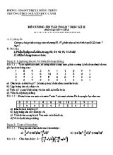 Đề cương ôn tập học kỳ II môn Toán Lớp 7 - Năm học 2014-2015 -Trường THCS Nguyễn Đức Cảnh
